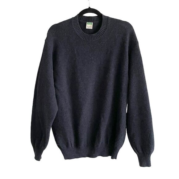 (SOLD) UNITED COLORS OF BENETTON Shetland Wool Sweater Blue XL - Picture 1 of 4